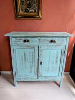 Blauwe Commode Dressoir Ibiza Brocante, Kinderen en Baby's, Kinderkamer | Commodes en Kasten, Ophalen, X, Voetruimte, Minder dan 50 cm