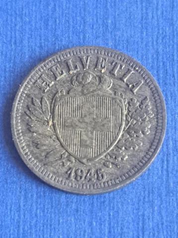 1945 Zwitserland 2 rappen in zink beschikbaar voor biedingen