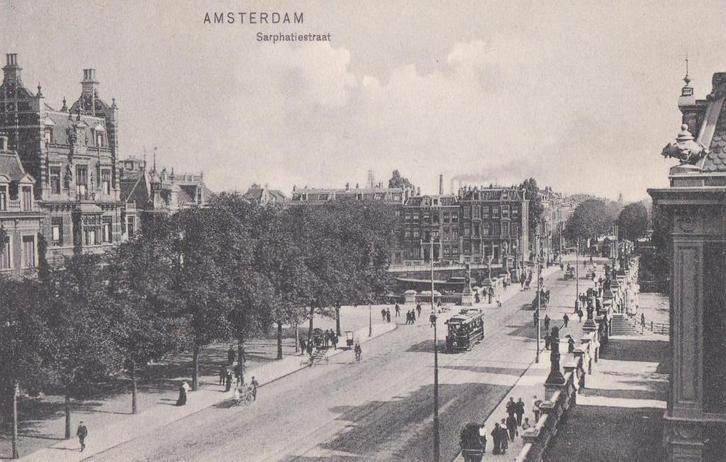 amsterdam sarphatiestraat ca 1910-1930, Verzamelen, Ansichtkaarten | Nederland, Noord-Brabant, Ophalen of Verzenden