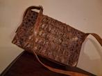 Vintage lederen schouder tas, Antiek en Kunst, Ophalen of Verzenden