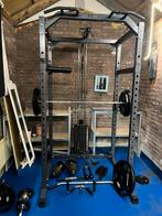 Complete Gym Set - Power rack, halters, (stapel)gewichtenn, Ophalen, Gebruikt, Armen, Halterset