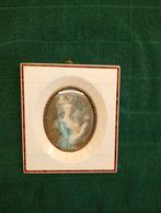 Elfenbein portretminiatuur Marie Antoinette (gesigneerd), Antiek en Kunst, Ophalen of Verzenden