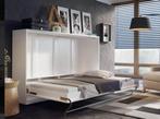 Lenart kastbed horizontaal opklapbed 90x200 (NIEUW in doos), Huis en Inrichting, Ophalen, 90 cm, Eenpersoons, Wit
