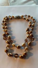 Mooie parelketting met champagne kleurige parels, Sieraden, Tassen en Uiterlijk, Antieke sieraden, Ophalen of Verzenden, Overige materialen