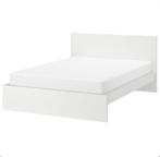Ikea MALM 140 x 200 + LATTENBODEM, Ophalen, Wit, Tweepersoons, 140 cm