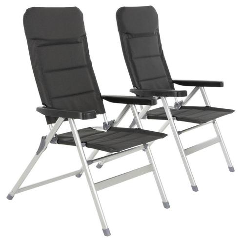 💖️️ 2 LUXE ZWARTE CAMPINGSTOELEN TUINSTOELEN, Caravans en Kamperen, Kampeermeubelen, Nieuw, Campingstoel, Verzenden