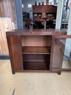 Antiek theekastje, brocante, vintage houten vitrinekastje, Ophalen, -, -, -