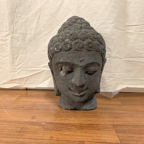 Boeddha hoofd 30 cm - handgemaakt - lavasteen - TTM Wonen, Tuin en Terras, Tuinbeelden, Nieuw, Boeddhabeeld, Steen, Ophalen