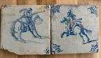 Set 17e eeuwse tegels van ruiters, Antiek en Kunst, Ophalen of Verzenden