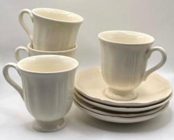 Wedgwood - Set van 4 kop en schotels beschikbaar voor biedingen