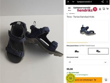 Teva Tanza kindersandalen 28 als nieuw!! beschikbaar voor biedingen