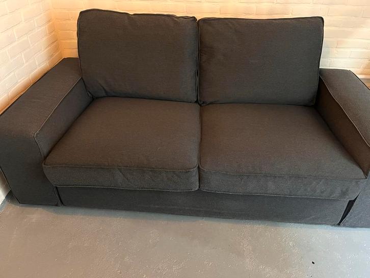 IKEA Kivik bank - donkergrijs - uitwasbare hoes, Huis en Inrichting, Banken | Bankstellen, Gebruikt, Rechte bank, Tweepersoons