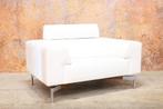 ZGANieuw gebroken witte leren Leolux Howlo design loveseat, Huis en Inrichting, Fauteuils, Ophalen, Design, Kreas, Leolux