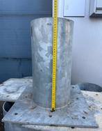 7x Grondplaat met buis   (afm: B40x40 - H: 42. D:21), Doe-het-zelf en Verbouw, IJzerwaren en Bevestigingsmiddelen, Ophalen, Gebruikt