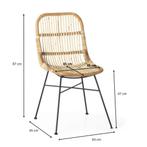 Eetkamerstoel rotan, Ophalen, Bruin, Zo goed als nieuw, Eén