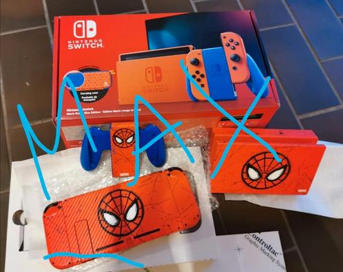 NIEUW Spider-Man Nintendo switch Mario red blue limited ed., Spelcomputers en Games, Spelcomputers | Nintendo Switch, Nieuw, Switch 2019 Upgrade