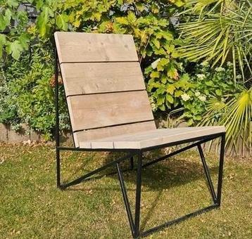 Lounge design tuinstoel mat zwart beschikbaar voor biedingen