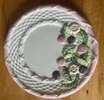 Barbotine vintage bord met fruit decor, Antiek en Kunst, Ophalen of Verzenden