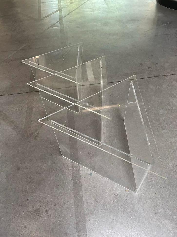 Vintage Plexiglas Bijzettafeltjes - Jaren 60, Antiek en Kunst, Kunst | Designobjecten, Ophalen