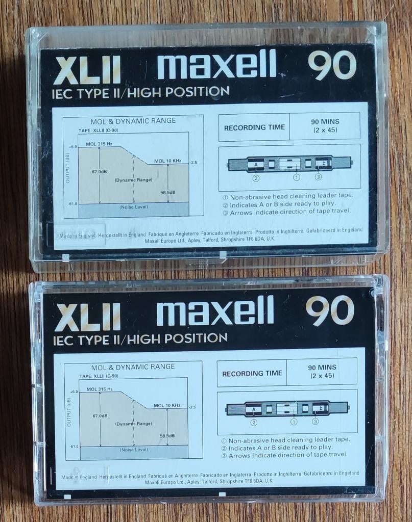 2 lege cassettebandjes doosjes XL MAXELL 90, Cd's en Dvd's, Cassettebandjes, Ophalen of Verzenden, Gebruikt, Overige genres, 2 t/m 25 bandjes