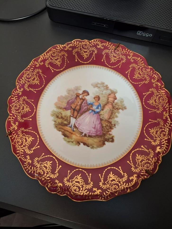 Jannot Seignolle Limoges Decoratief Bord, Antiek en Kunst, Antiek | Porselein, Ophalen of Verzenden