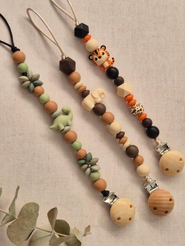 Handgemaakte Speenkoorden met Naam, Kinderen en Baby's, Speelgoed | Babyspeelgoed, Nieuw, Overige typen, Ophalen of Verzenden