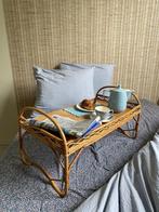 Vintage bedtafeltje dienblad Rotan Sixties Mid century Rohé, Ophalen of Verzenden, Gebruikt, Rechthoekig, Hout