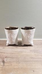 Des Pots bloempotjes, Wit, Aardewerk of Porselein, Ophalen of Verzenden, Zo goed als nieuw
