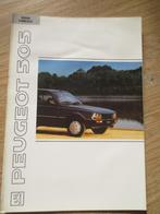 Autofolder Peugeot 505 Break Familiale. Folder uit 1981, Ophalen of Verzenden, Zo goed als nieuw, Peugeot