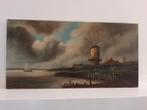 Schilderij landschap molen bij Wijk bij Duurstede, Antiek en Kunst, Ophalen of Verzenden