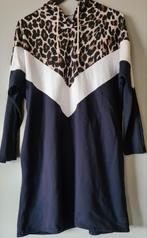 Leuke sweatjurk met luipaardprint - Maat L/XL, Kleding | Dames, Zwart, Maat 46/48 (XL) of groter, Ophalen of Verzenden, Zo goed als nieuw