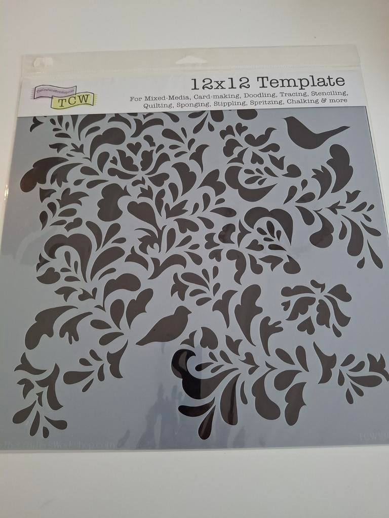 Vier nieuwe mask stencils van TCW 30cm x 30cm, Ophalen of Verzenden, Nieuw, Frame of Mal, Overige merken