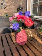 Vaasje met Zijden bloemen Setje Zijde Compleet, Ophalen of Verzenden, Nieuw