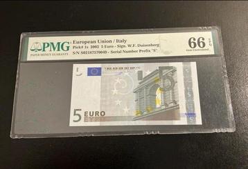 €5,- Duisenberg - PMG66 - Italië (S) - J002 - UNC