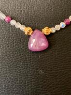 Robijn sterrobijn hanger Maansteen liefde geluk magie uniek, Sieraden, Tassen en Uiterlijk, Kettingen, Ophalen of Verzenden, Nieuw