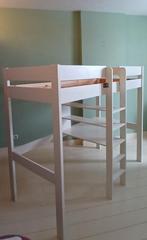 Hoogslaper wit gebruikt, Ophalen, Hoogslaper, Eenpersoons, 210 cm