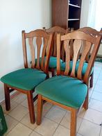 4 grenen eetkamerstoelen, Ophalen, Gebruikt, Bruin, Vier