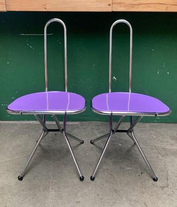 Set paarse ISAK stoelen Niels Gammelgaard jaren '80 vintage  beschikbaar voor biedingen