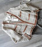Hartford linnen jasje colbert biezen in cognac kleur 38 40, Maat 38/40 (M), Overige kleuren, Verzenden, Nieuw