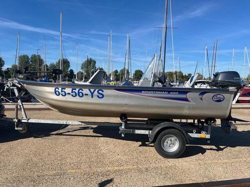 Linder 400 sportsman side console inclusief trailer, Watersport en Boten, Vis- en Consoleboten, Gebruikt, 10 tot 30 pk, 3 tot 6 meter