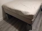 Ikea Espevär Boxspring 140x200 + Hafslo Matras, Ophalen, Gebruikt, Beige, Tweepersoons