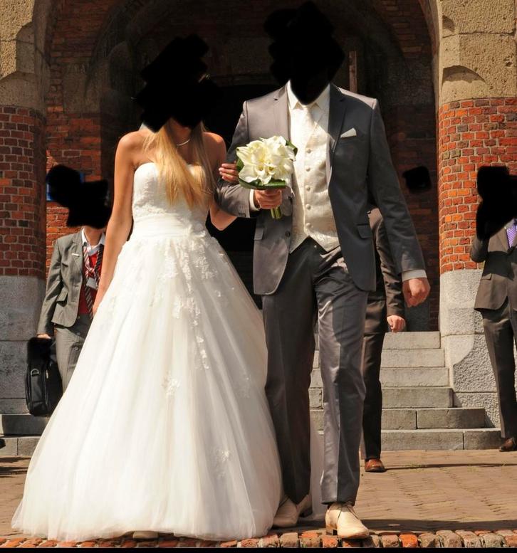 Trouwjurk pronovias ivoor 36, Kleding | Dames, Trouwkleding en Trouwaccessoires, Gedragen, Trouwjurk, Wit, Ophalen of Verzenden