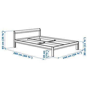 IKEA Bed and mattress 140x200 - afbeelding 11
