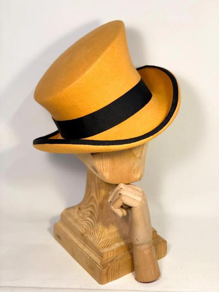Gele victoriaanse hoge hoed heren dames steampunk top hat, Kleding | Heren, Hoeden en Petten, Nieuw, Hoed, Verzenden