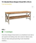 TV meubel+ Glasplaat Richmond/Erik kuster/sleeper wood, Ophalen, Gebruikt, 50 tot 100 cm, Glas