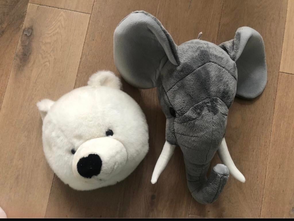 Kinderkamer Decoratie: IJsbeer & Olifant, Ophalen of Verzenden, Zo goed als nieuw, Beer