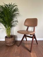 Van Teeffelen Stoel - vintage eetkamerstoe design Webe, Huis en Inrichting, Stoelen, Ophalen, Gebruikt, Bruin, Eén