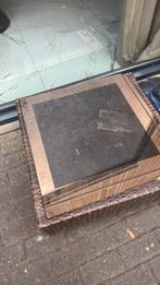 Lage tuin tafels 3 stuks,  2 met glazen platen, Ophalen of Verzenden, Rechthoekig