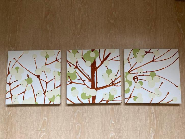 Marimekko Deens design Lumimarja drieluik Erja Hirvi 2004, Huis en Inrichting, Woonaccessoires | Wanddecoraties, Zo goed als nieuw