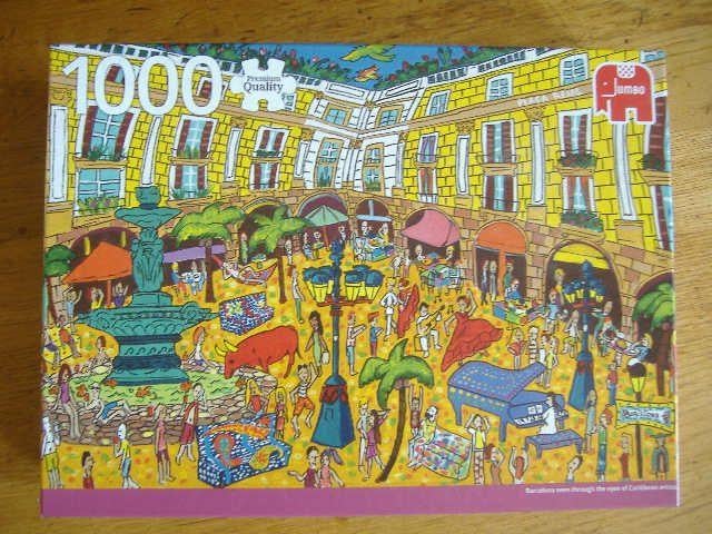 jumbo puzzel Placa Reial Barcelona, Ophalen of Verzenden, 500 t/m 1500 stukjes, Zo goed als nieuw, Legpuzzel